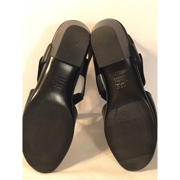 SAS Black Suntimer Comfort Shoe Slingback Sandal Womens 7.5 J9137552 Block Heel - Picture 7 of 8